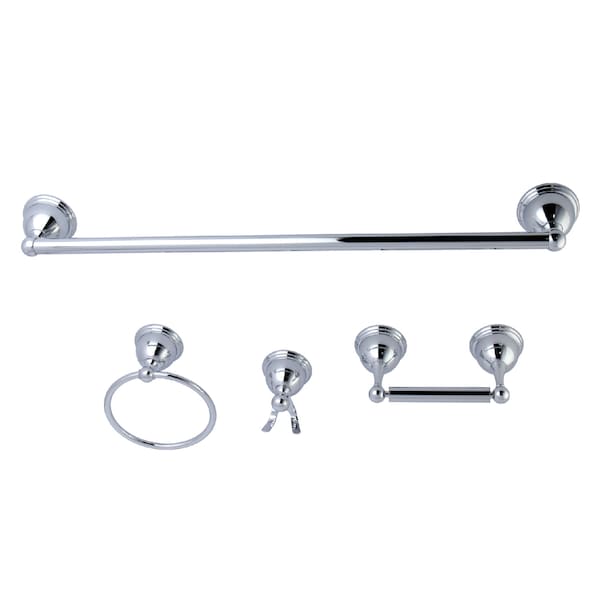 Restoration 4-Piece Bathroom Hardware, Chrome